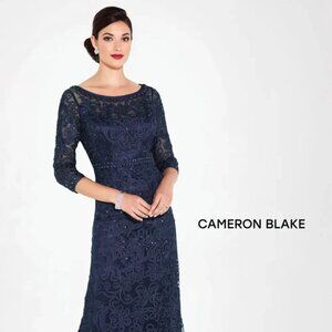 Style 115604SL Cameron Blake Mother of the bride navy blue